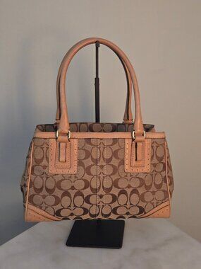 Coach Signature Canvas with Leather Trim